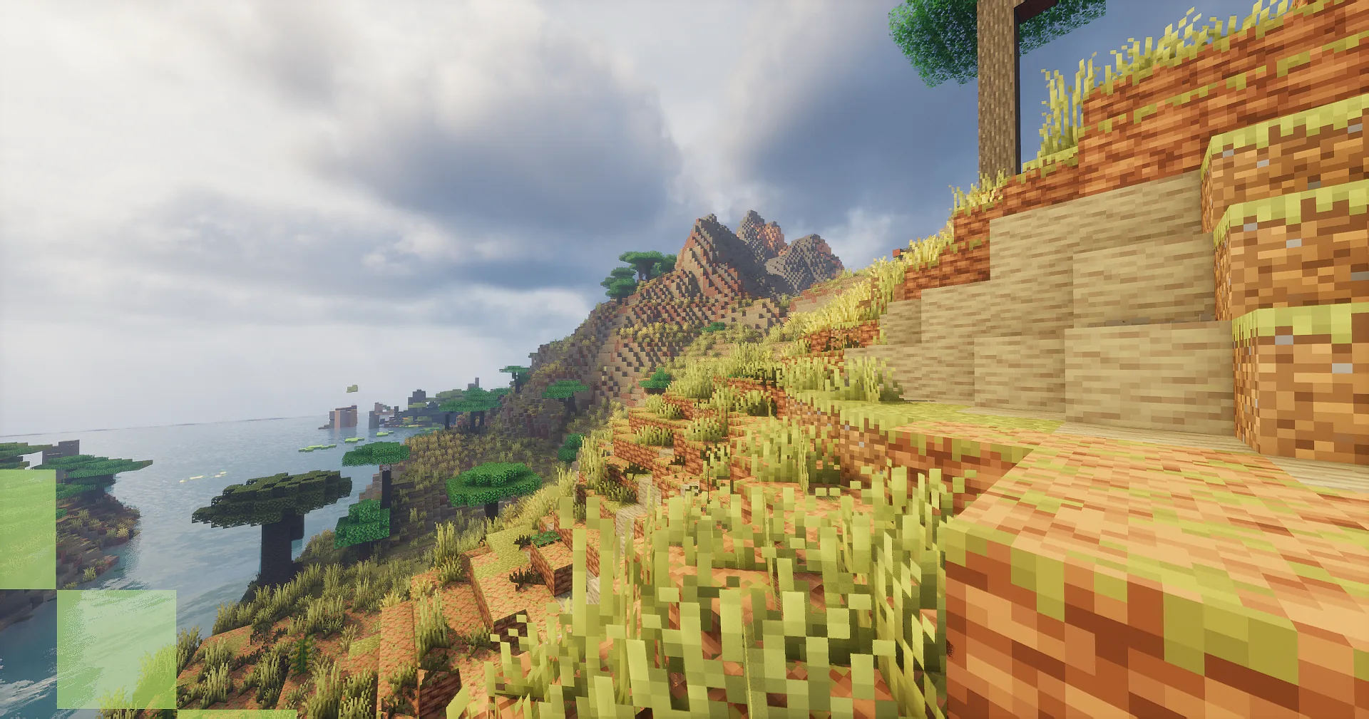 Dry mountainous EarthCraft coast